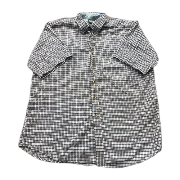 brittania Other - Brittania Button Down Shirt‎ Mens Large L Blue Plaid Short Sleeve Cotton Levi's